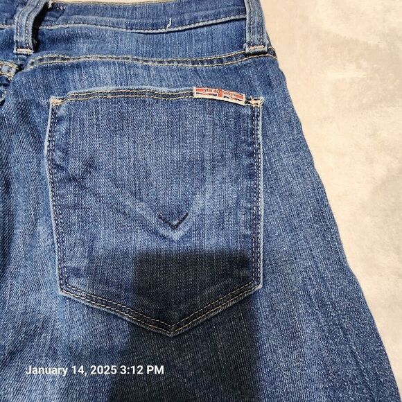 Hudson Nico Midrise Ankle Super Skinny Jeans Women's Size 25 Blue Stretch Denim - Picture 12 of 13